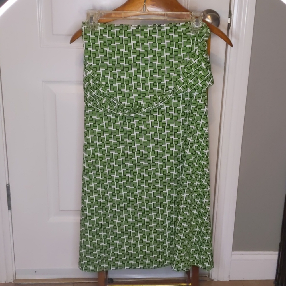 Green wrap skirt